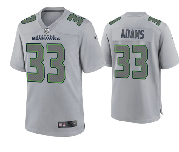Men's Seattle Seahawks #33 Jamal Adams Gray Atmosphere Fashion Stitched Game Jersey